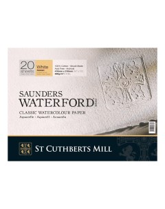 Альбом склейка для акварели Saunders Waterford Rough крупное зерно 41х31 см 20 л 300 г белый St cuthberts mill