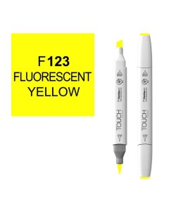 Маркер спиртовой BRUSH Touch Twin цв F123 флуорисцентный жёлтый Shinhan art (touch)