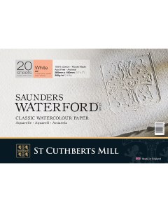 Альбом склейка для акварели Saunders Waterford H P мелкое зерно 18х26 см 20 л 300 г белый St cuthberts mill