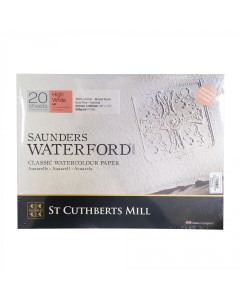 Альбом склейка для акварели Saunders Waterford H P мелкое зерно 41х31 см 20 л 300 г белоснежный St cuthberts mill