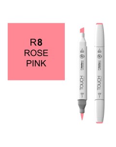 Маркер спиртовой BRUSH Touch Twin цв R8 розовая роза Shinhan art (touch)
