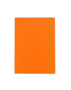 Блокнот на резинке EcoQua А5 80 л 85 г обложка оранжевая Fabriano