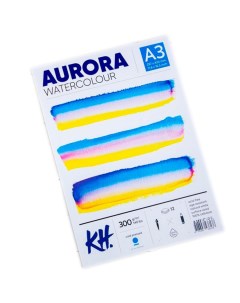 Альбом склейка для акварели Cold А3 12 л 300 г 100 целлюлоза Aurora