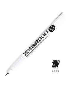 Ручка капиллярная 0 5 черный Sketchmarker