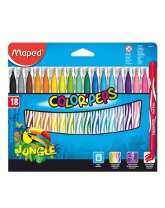 Набор фломастеров Color peps Jungle 18 цв в картоне Maped