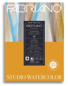 Альбом склейка для акварели Watercolour Studio 22 9x30 5 см 20 л 200 г Fabriano