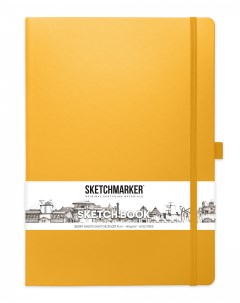 Блокнот для зарисовок 21х29 7 см 80 л 140 г твердая обложка Оранжевый Sketchmarker