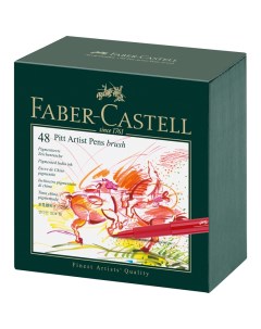 Набор капиллярных ручек Faber Castell Pitt Artist Pen Brush ассорти 48шт студийная коробка Faber–сastell