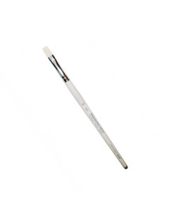 Кисть синтетика белая 12 плоская 1В20W короткая ручка Живописные кисти