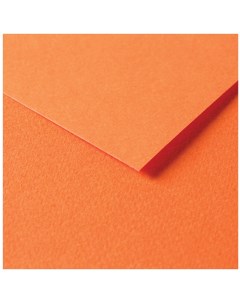 Бумага цветная Tulipe 50х65 см 160 г легкое зерно светло оранжевый Clairefontaine