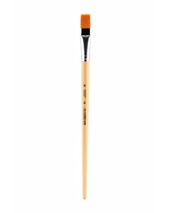 Кисть синтетика 16 плоская Хобби длинная ручка Альбатрос