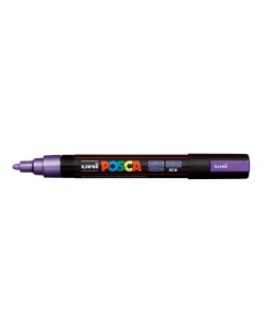 Маркер POSCA PC 5M 1 8 2 5 мм наконечник пулевидный цвет фиолетовый металлик Uni