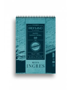 Альбом для пастели на спирали Ingres 21х29 7 см 60 л 90 г синяя Fabriano