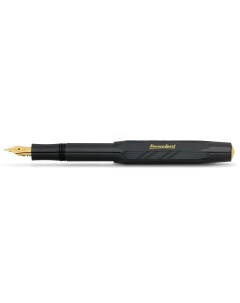 Ручка перьевая CLASSIC Sport Guilloche F 0 7 мм чернила синие корпус черный Kaweco