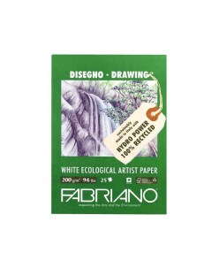 Блокнот для зарисовок Disegno Ecologico per Artisti 29 7х42 см 25 л 200 г Fabriano