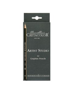 Набор карандашей чернографитных Artist Studio 12 шт 4H 6B в картонной коробке Cretacolor
