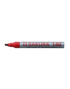 Маркер перманентный для гладких поверхностей 140 4 0 мм Красный Sakura