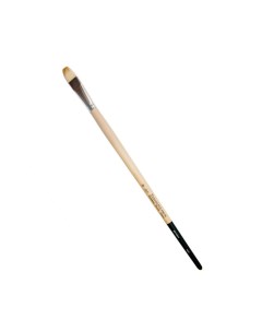 Кисть щетина овальная 1639 длинная ручка с черным наконечником Живописные кисти