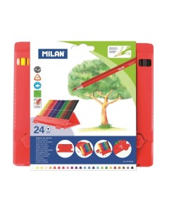Набор карандашей цветных 24 цв 3 х гранные в картонной упаковке Milan