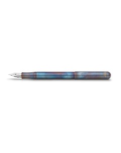 Ручка перьевая LILIPUT Fireblue M 0 9 мм цвет корпуса перекаленный металл Kaweco