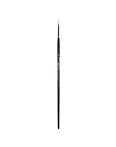 Кисть щетина 16 плоская 1617 длинная ручка с черным кончиком Живописные кисти