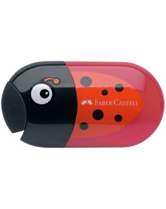 Точилка пластиковая с ластиком Faber Castell Ladybug 2 отверстия контейнер Faber–сastell