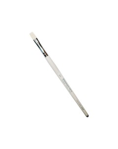 Кисть синтетика белая 8 плоская 1В22W короткая ручка Живописные кисти