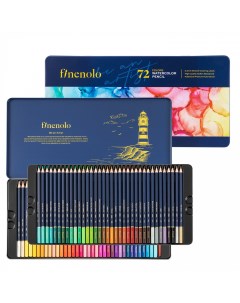 Набор карандашей акварельных 72 цвета в металлическом пенале Finenolo