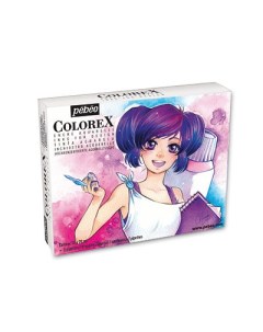 Набор акварельных красок Colorex 10 20 мл Manga 3 пипетки Pebeo