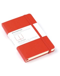 Записная книжка в линейку Classic Pocket 90х140 мм 192 стр обложка красная Moleskine