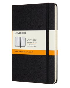 Записная книжка в линейку Classic Medium 11 5х18 см 240 стр твердая обложка черная Moleskine