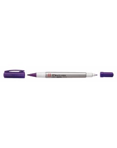 Маркер IDenti Pen двусторонний перманентный фиолетовый стержень 0 4 1 0мм Sakura