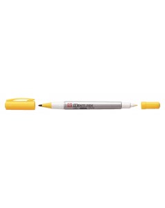 Маркер IDenti Pen двусторонний перманентный желтый стержень 0 4 1 0мм Sakura