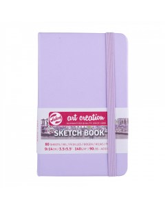 Блокнот для зарисовок Art Creation 9х14 см 80 л 140 г твердая обложка фиолетовый пастельный Royal talens