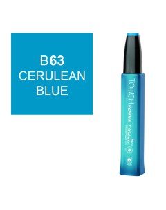 Заправка для маркеров Touch Refill Ink 20 мл B63 Лазурный синий Shinhan art (touch)