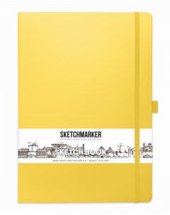 Блокнот для зарисовок 21х29 7 см 80 л 140 г твердая обложка Лимонный Sketchmarker