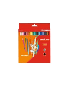 Набор карандашей цветных Swano Color 24 цв в карт кор Stabilo