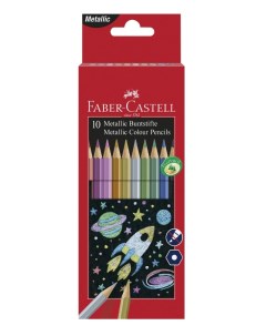 Набор карандашей цветных Faber castell Metallic 10 шт в картоне Faber–сastell