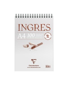 Альбом для пастели угля на спирали Ingres 29 7х42 см 100 л 80 г Clairefontaine