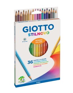 Набор карандашей цветных гексогональных Giotto Stilnovo Ast 36 цв в картонной коробке Fila