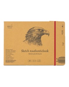 Скетчбук SMLT Kraft authenticbook крафт с резинкой 24 5x17 8 см 24 л 90 г Smltart