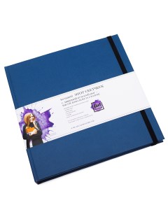 Скетчбук для маркеров и смешанных техник 20х20 см 64 л 160 г обложка синяя Etot_sketchbook