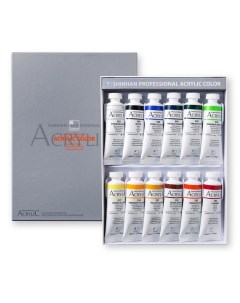 Набор акрила Shinhan Professional Acrylic Color Set A 12 цветов 50 мл в картонной упаковке Shinhan art international inc.