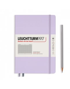 Записная книжка в клетку Leuchtturm A5 251 стр твёрдая обложка сиреневый Leuchtturm1917
