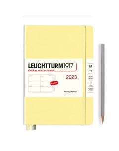 Еженедельник датированный Medium A5 на 2023г дни без расписания твердая обложка цв Leuchtturm1917