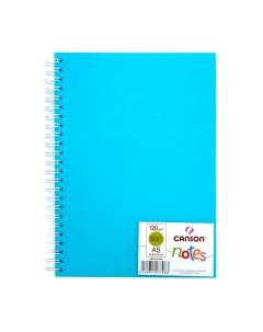 Блокнот для графики на спирали Notes А5 50 л 120 г обложка пластик голубая Canson