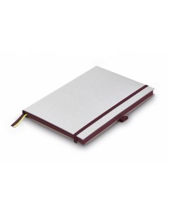 Записная книжка А6 192 стр жесткая обложка серебристого цвета обрез пурпурный Lamy