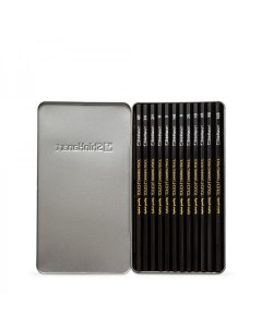 Набор чернографитных карандашей TOUCH Drawing 12 штук в металлическом коробе Shinhan art (touch)