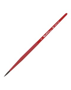 Кисть соболь микс 3 круглая Aqua ручка короткая красная покрытие обоймы soft touch Roubloff
