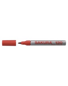 Маркер перманентный для гладких поверхностей 130 1 2 мм Красный Sakura